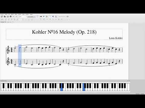 Kohler Nº16 (Melody) Op.218 - Piano tutorial