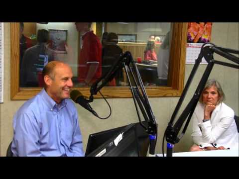Husker Football Coach Mike Riley stops in the KRVN studios