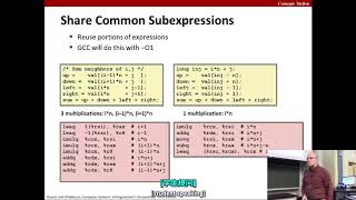 Download the video "CMU 15213/15513 CSAPP 深入理解计算机系统 Lecture 10 Program Optimization 中英字幕"