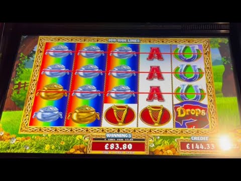 Arcade Slots Session Pt 3/4 - Mainly Rainbow Riches Drops of Gold Ultra spins - Multiple Jackpots