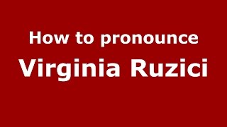 How to pronounce Virginia Ruzici