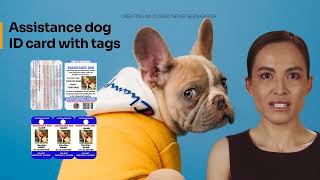 How to order assistance dog card from Amazon