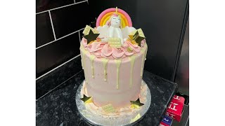 How to make a tie dye buttercream cake | Cake decorating tutorial