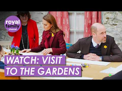 WATCH: The Prince and Princess of Wales visit the Hanging Gardens in Powys