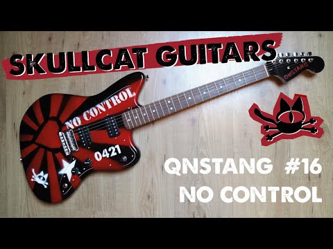 Custom Squier Jazzmaster Skullcat Guitars Qnstang No Control Punkrock Stencil image 16