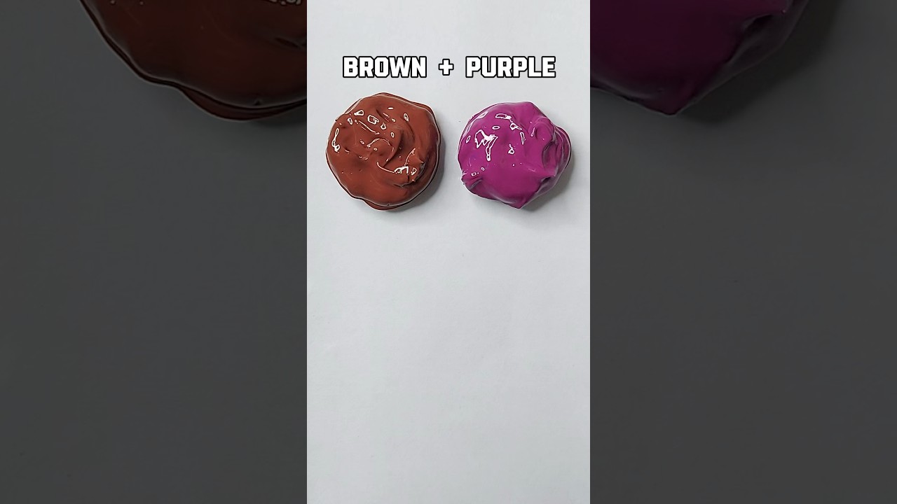 Brown + Purple = Final Color Will Surprise You! 🍫💜🤯 #shorts