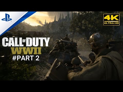 Call of Duty: WWII - (PS5) Chapter: Operation Cobra Gameplay Walkthrough Part 2 (4K 60FPS)