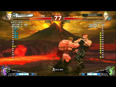 ACE E I RI N (Guile) vs Kosuke。 (Abel) - AE 2012 Endless Matches *720p HD*