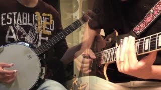 Super Mario World - Athletic Theme Banjo & Guitar Duel ft. SongeLeReveur