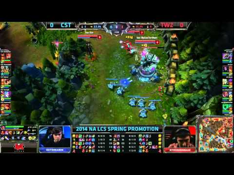 Team Coast vs The Walking Zed Game 1 | 2014 NA LCS Spring Promotion Season 4 | CST vs TWZ G1