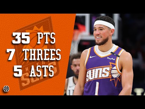 Devin Booker 35 pts 7 threes 5 asts vs Hawks 24/25 season
