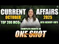 October 2025 Current Affairs Top 200 MCQs Parcham Classes Monthly CA By Richa Ma Am