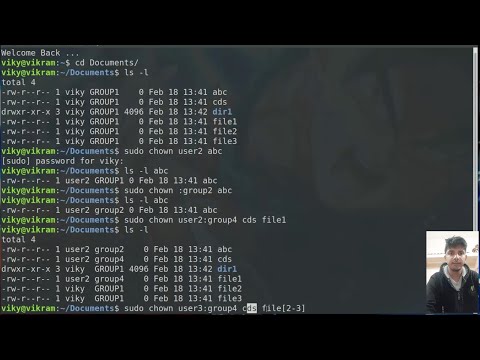 change user and group ownership of files and directories in Linux | chown command | chgrp command