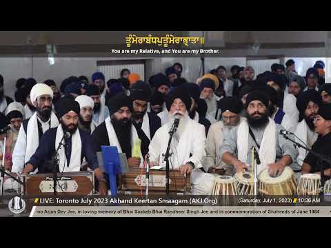 099 Bhai Manjit Singh Jee Glasgow @ Saturday AM Toronto July 2023 Annual Akhand Keertan Smaagam