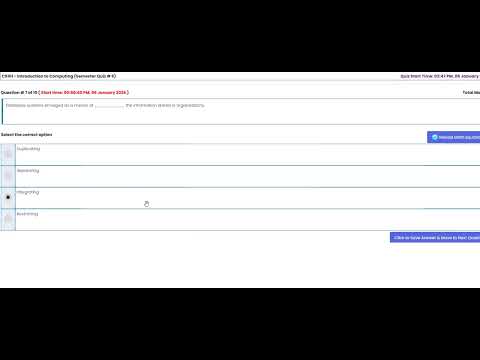 cs 101 quiz 6 solution fall 2025
