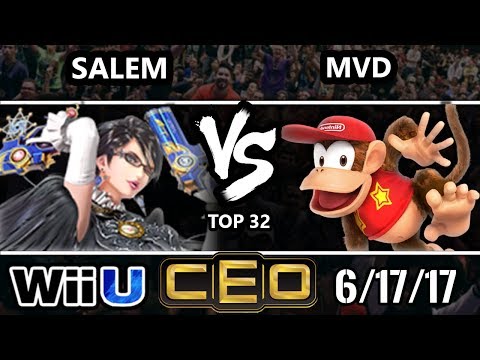 CEO 2017 Smash 4 - MVG | Salem (Bayonetta) vs PG | MVD (Diddy Kong) Wii U Top 32