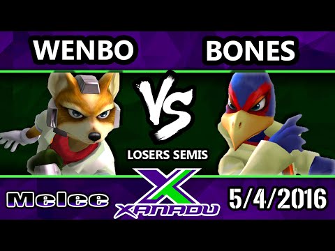S@X 148 SSBM Losers Semis - Bones (Falco) Vs. Wenbo (Fox)