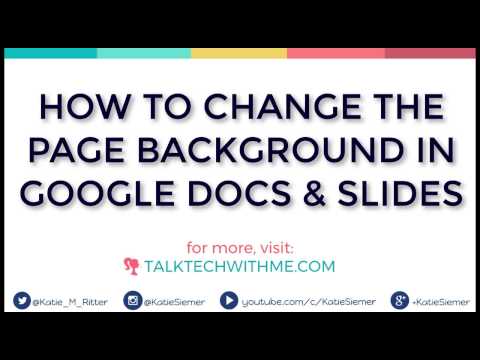 How To Change the Page Background in Google Docs and...