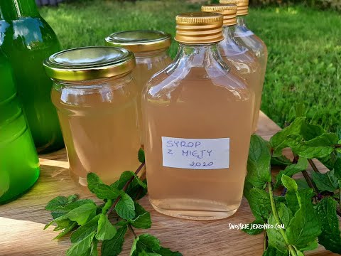 Mint syrup for tea and mineral water #mint #syrup #forjars