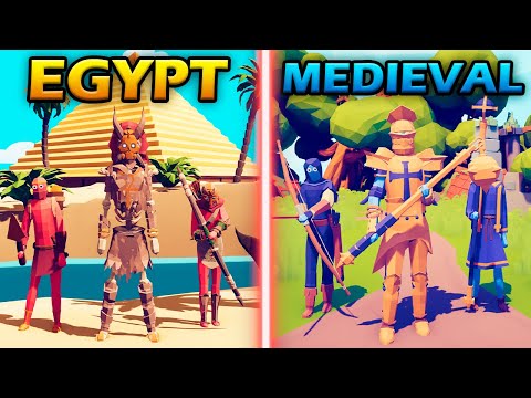 ANCIENT EGYPT vs MEDIEVAL TEAM - Totally Accurate Battle Simulator TABS