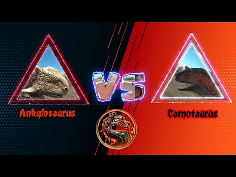 Carnotaurus VS Ankylosaurus #Battle of the dinosaurs#part 5 🦖 #Animal Revolt Battle Simulator