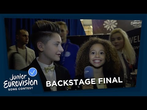 Backstage during the final of Junior Eurovision Song Contest 2018