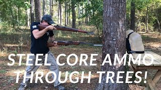 Shooting Through Trees with Steel Core Ammo!