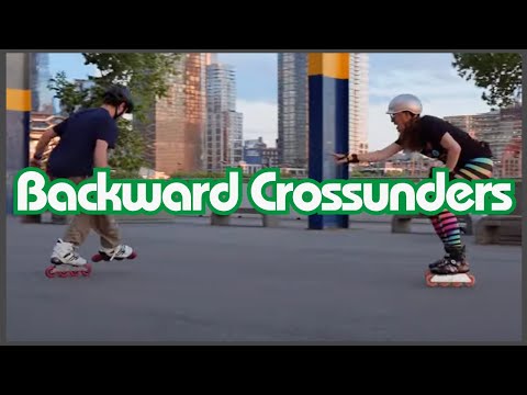 Backward skating tutorial with the Stuttering Skater. Crossunders or Parallel Turns for speed?