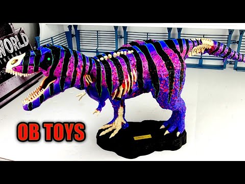 CUSTOM OB TOYS ZOMBIE T-REX HALLOWEEN SPECIAL | GLOW IN THE DARK TYRANNOSAURUS REX | TREX  DINOSAUR