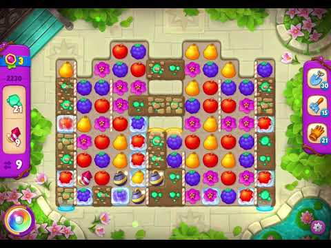 GardenScapes Level 2230 no boosters (16 moves)
