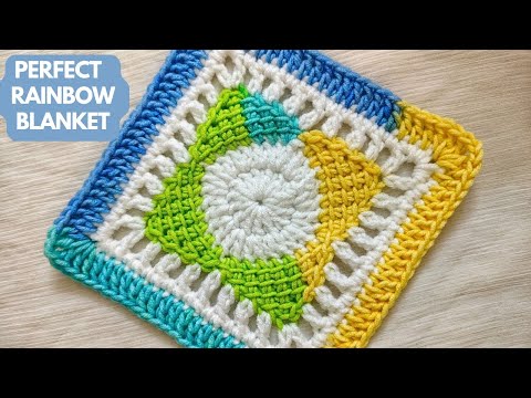Beginner's Guide : Detailed Steps👉Beautiful Crochet Square For Blankets | Throw @sara1111