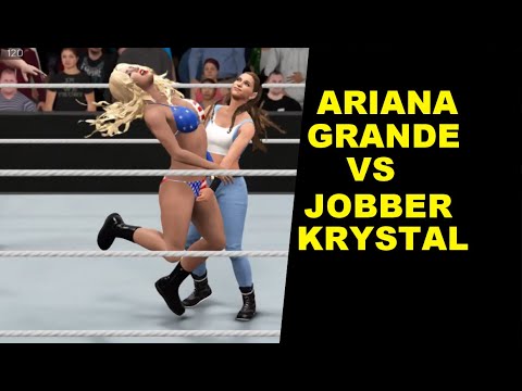 WWE 2K17 Ariana Grande vs Jobber Krystal - Extreme Rules