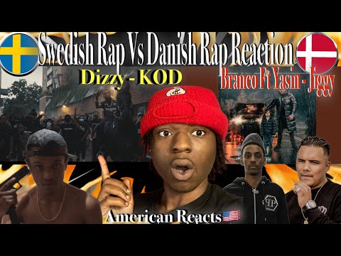 American Reacts to Swedish Rap Vs Danish Rap Reaction! Ft. Dizzy, Branco, Yasin, Shooter Gang, Asme