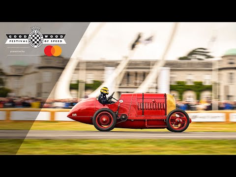 Ride onboard the almighty Fiat S76 as it splutters up Goodwood hill
