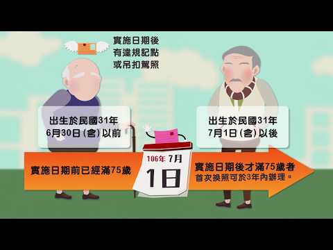 106年交通安全宣導動畫-高齡駕駛人駕照管理制度