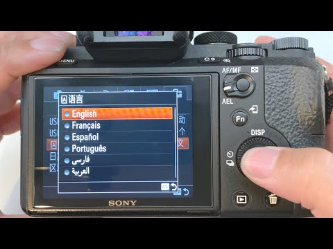 Sony camera change language in 45 seconds!