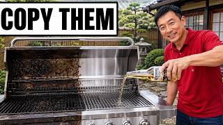 How The Japanese Clean Their BBQ Grill FAST (No Harsh Chemicals)