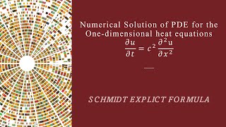 Numerical solution of Partial differential equations of second order using Schmidt explicit formula