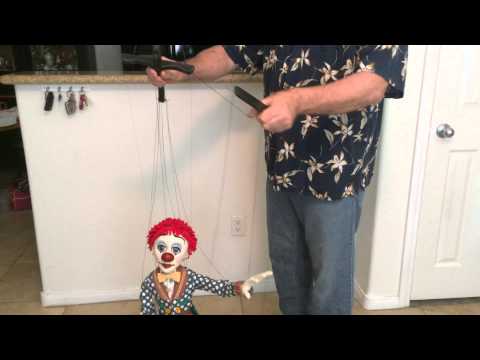 Instructional Marionette Video 2.  KORBY the CLOWN. #puppets #marionettes #scottlandThepuppetman.com