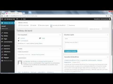 Tutoriel Wordpress 5 La zone d administration Back end