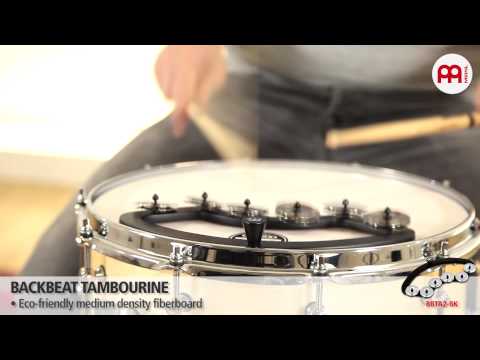 Meinl Percussion BBTA2-BK Backbeat Tambourine for 13-14" Drums, Stainless Steel Jingles (VIDEO) image 3