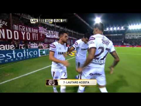 Gol de Acosta. Lanús 1 - Boca 0. Fecha 8. Primera División 2016.