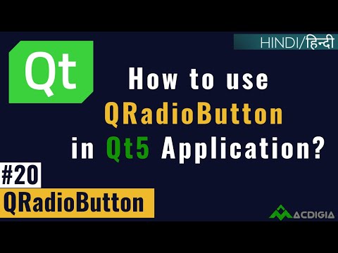 QRadioButton | How to use QRadioButton in Qt5 Application? | (Qt C++ Tutorial #20)