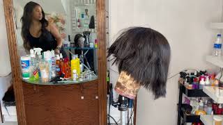 How to razor cut a bob