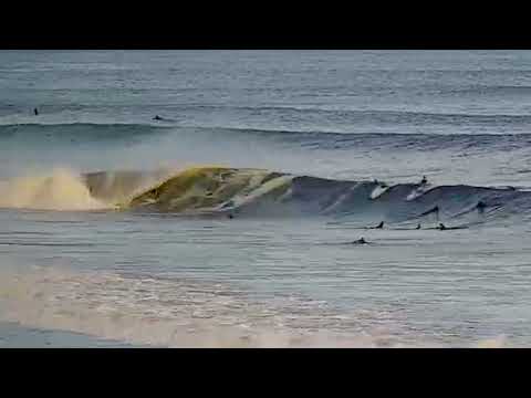 NYC Surfer Takes Incredible Wipeout During Hurricane Lee Swell