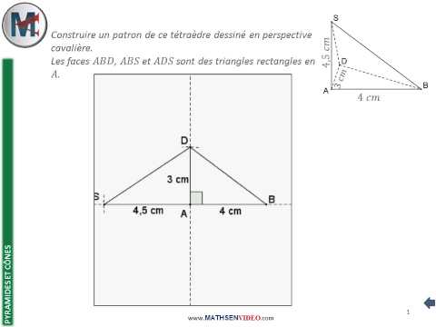 comment construire le patron d'une pyramide a base triangulaire