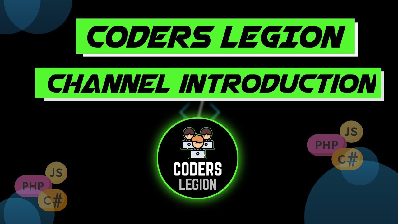 CoderLegion Channel Introduction | Coding For Beginners | By Coders Legion