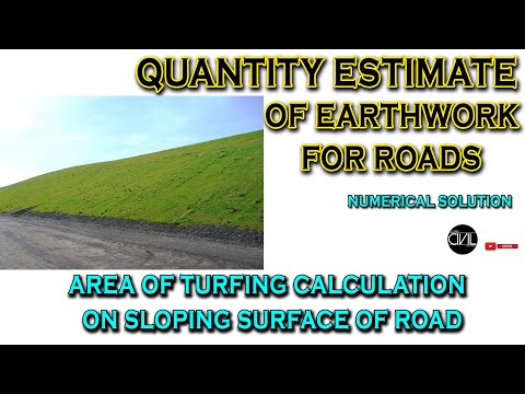 Quantity Estimation of Turfing area on Sloping Surface of Roads | QSC | [HINDI]