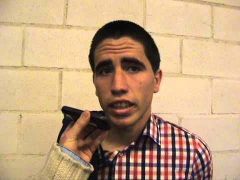 Cristobal (UD Almería B) tras marcar dos goles al San Roque de Lepe