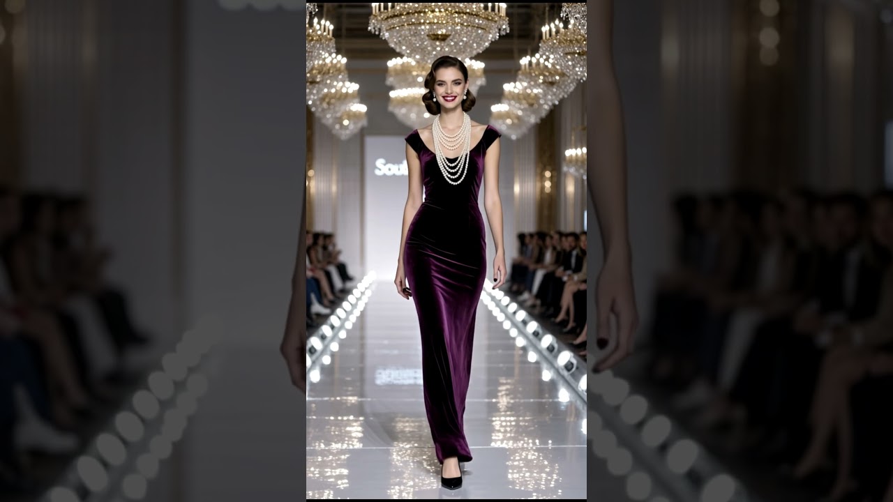 Glamour Dresses on the Runway/Goddess Walk: Royal Gowns & Velvet Dreams ✨#EveningGowns #LuxuryRunway